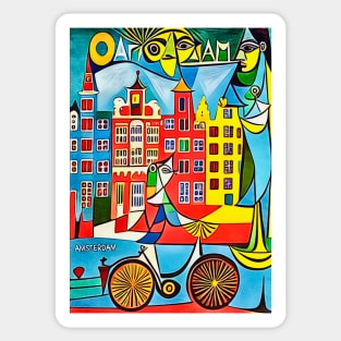 Amsterdam, globetrotters Sticker